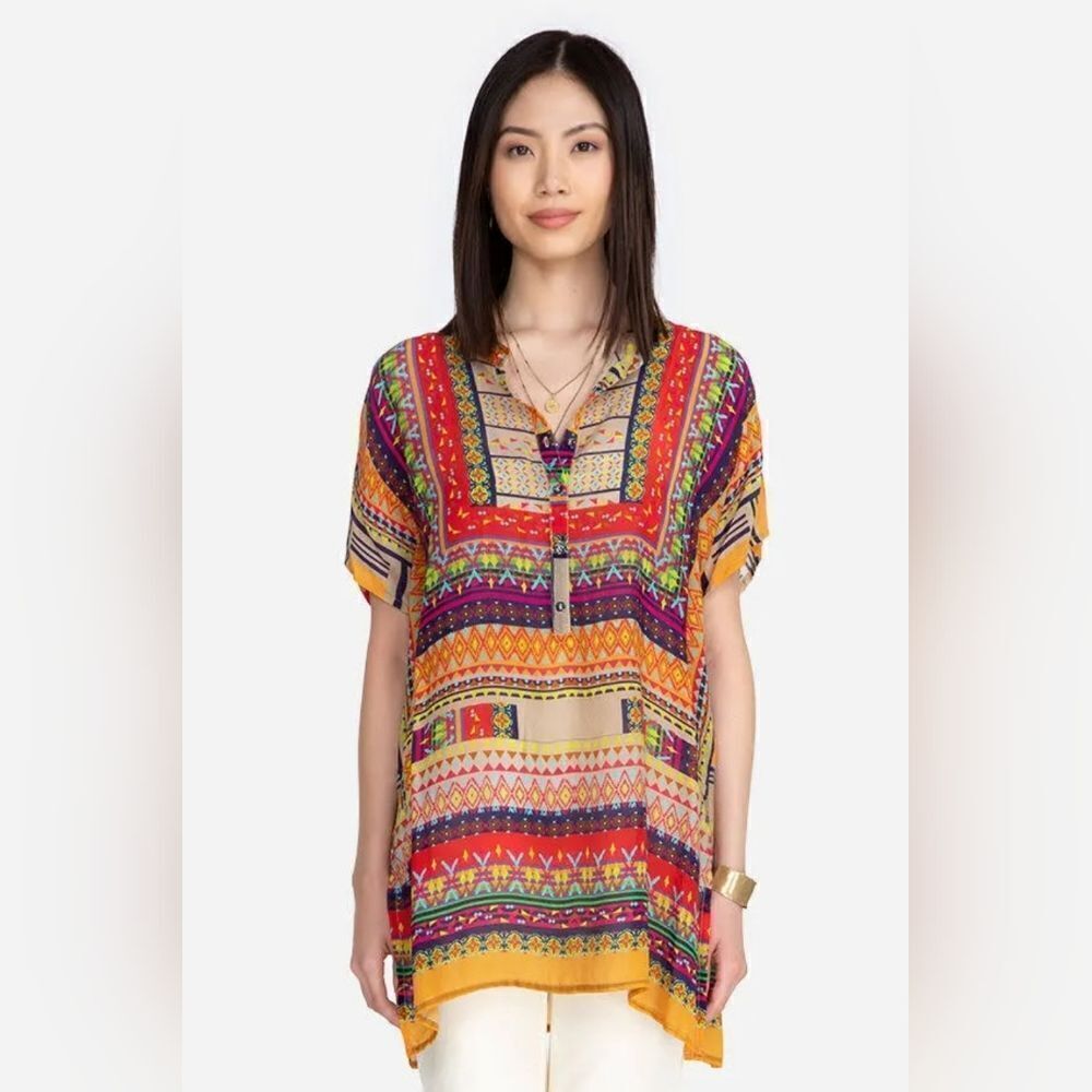 Johnny Was Multicolored Brenda Blouse Size Medium